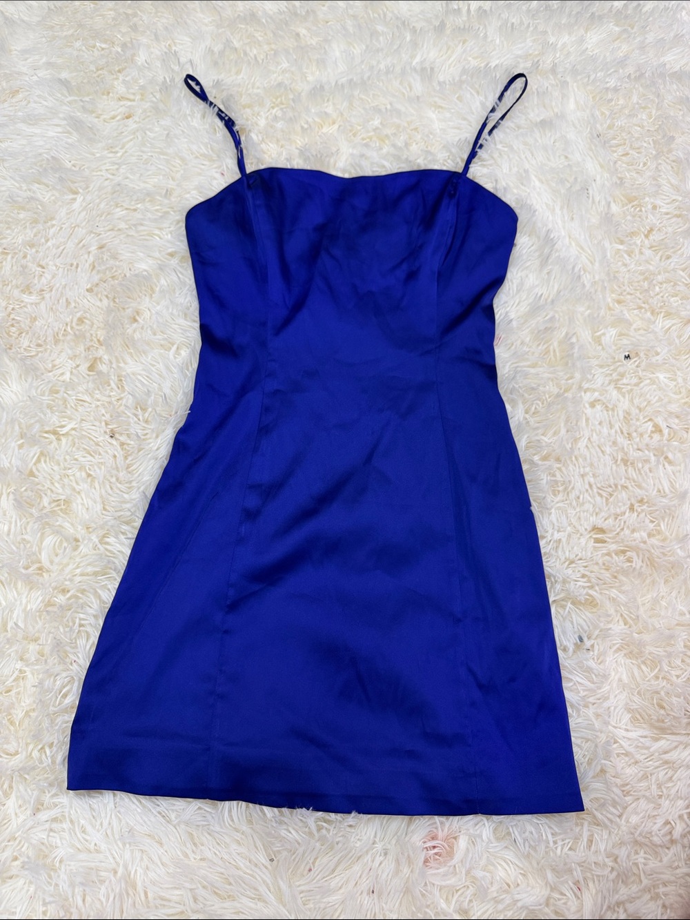 ARITZIA ROYAL BLUE SATIN DRESS SIZE 0